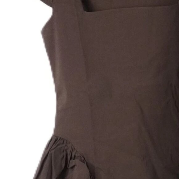 ASOS Design Square Neck Midi Sundress in Chocolate Brown - Picture 3 of 8